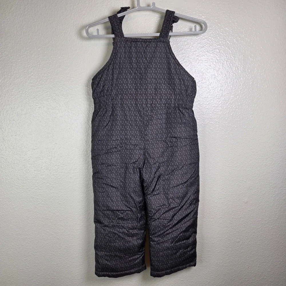 Carters Toddler Boys Snow Bib Overalls Gray Geometric 4T Snowpants